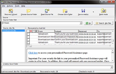 outlook paasword recovery