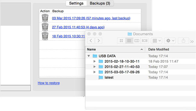 backup flash drive on Mac