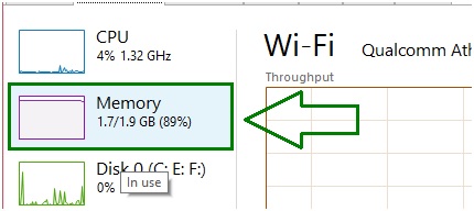 tips to to check the available ram