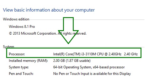 see the processor info