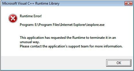 windows runtime error