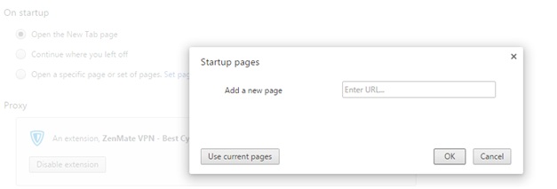 steps to change chrome home page