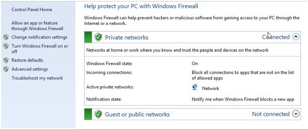 disable windows firewall