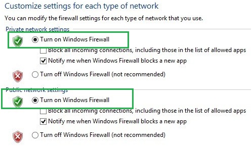 disable windows firewall