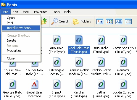 install font on computer