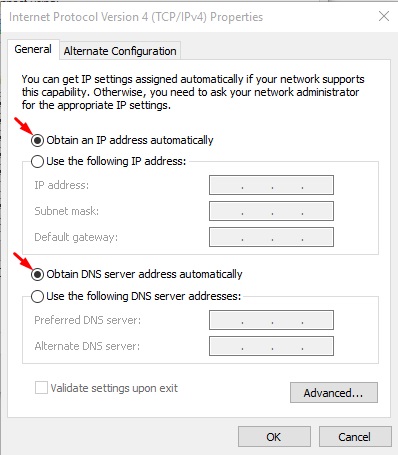 enable and disable DHCP