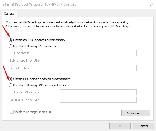 enable and disable DHCP