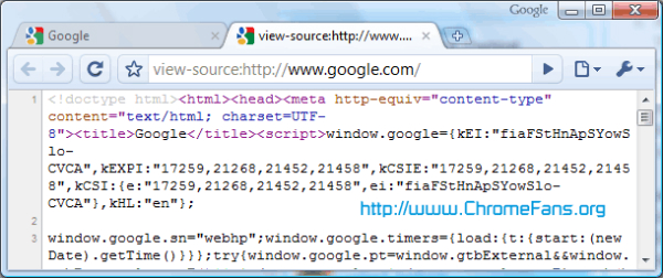 view source code on a website