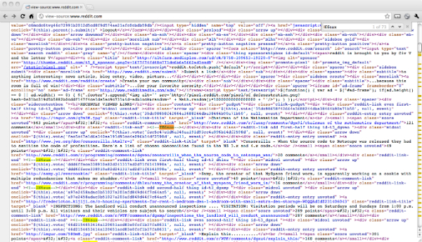 view source code on a website