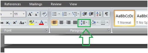 how to double space in microsoft word