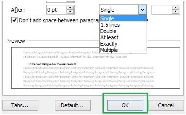 save line spacing change in microsoft word