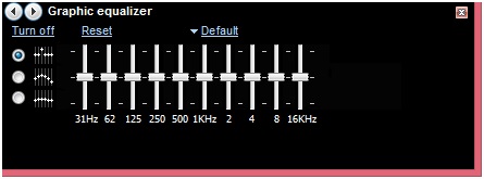 check the equalizer settings to resolve no sound in windows media player