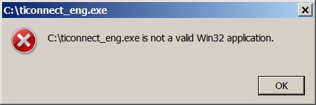 Why it Shows Not a valid Win32 application
