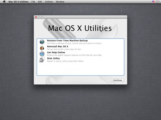 Reinstall MAC OS X 