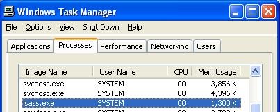 lsass.exe related problems