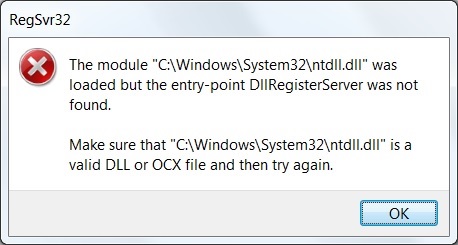 how to fix ntdll.dll error vista