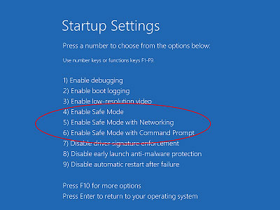 get to Enter Safe Mode in Windows 10 step 6