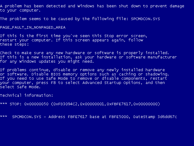 windows 7 blue screen