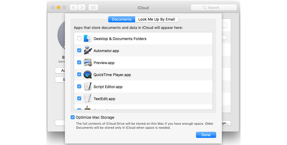 macOS Sierra iCloud drive
