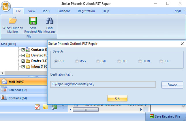 repair corrupt pst files step 4