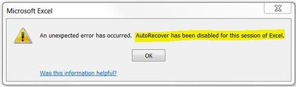 excel file unexpected error