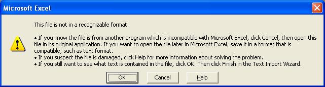 repair Excel file