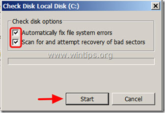 fix hard drive problems with chkdsk step 4