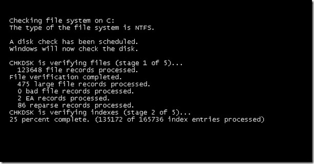 fix hard drive problems with command prompt step 3