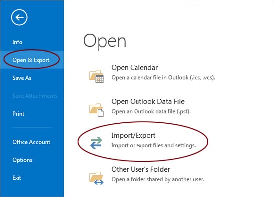 import repaired PST files step 1