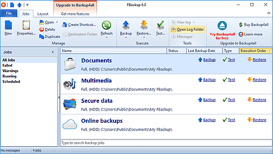 Fbackup computer backup