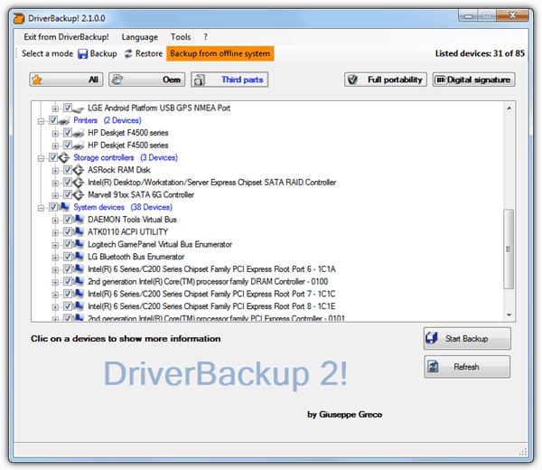 driver backup