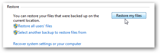 restore files from backup