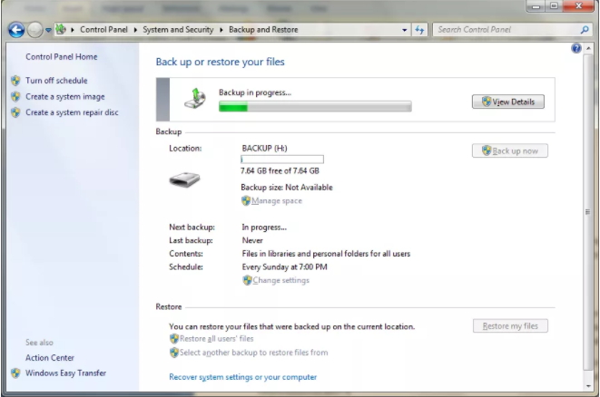 windows 7 computer backup