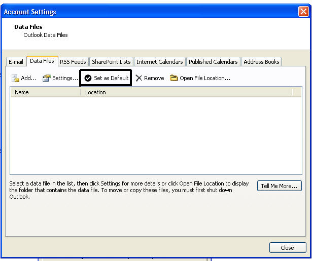 create new outlook pst file step 4
