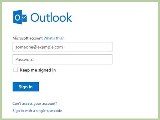 reset lost outlook password