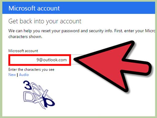 reset outlook email password