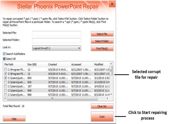 repair a damaged PowerPoint file step 3