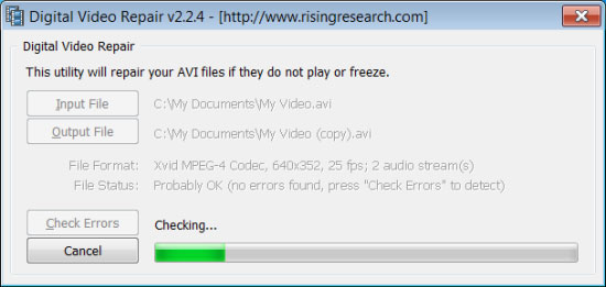 repair corrupt video files