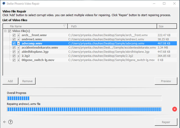 damaged video recovery