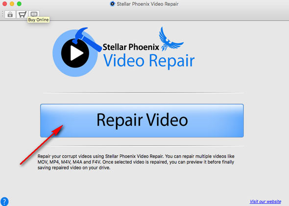 repair damaged video on mac step 1