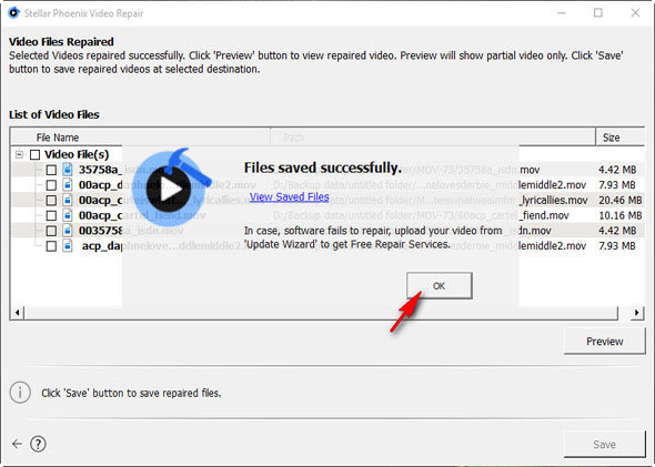 repair AVI video files step 6