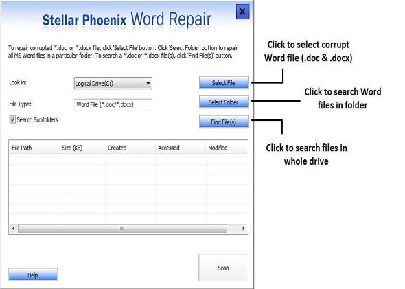 repair corrupt word file in Word 2016 step 1