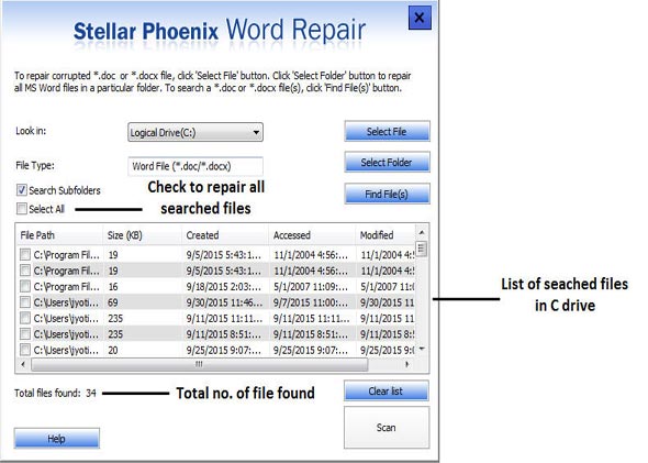 repair damaged word file step 2