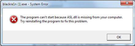 Fix Blackra1n Asl.dll Error