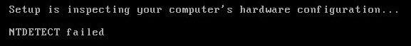 ntdetect failed