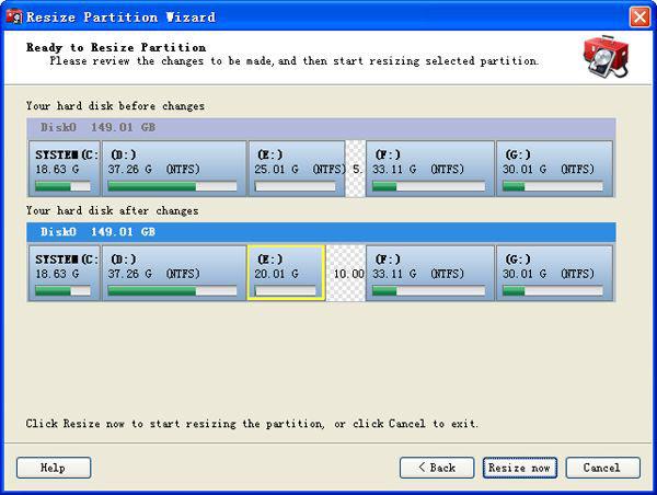 split partition windows xp