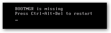 fix bootmgr missing