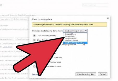 clear Google chrome history