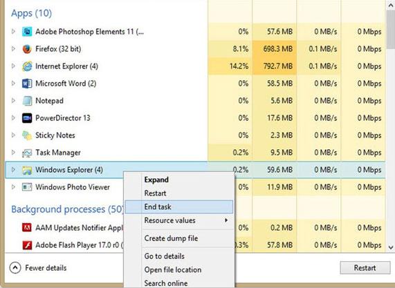 restart computer to delete corrupted files