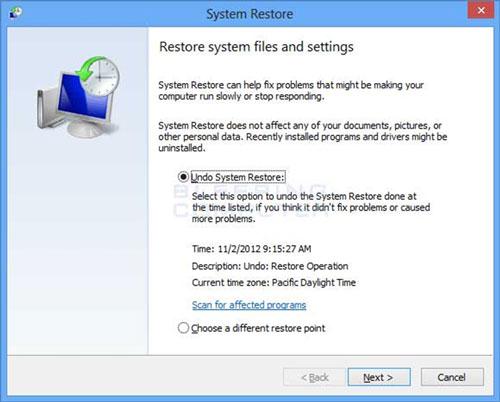 restore deleted files